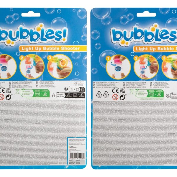 Light Up Bubble Shooter – пиштол за балончиња 53 Ml Solution, 2Ass