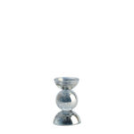 ITINGA - свеќник, 9,5x15,5 cm, glass bubble smoke