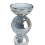 ITINGA – свеќник, ø9,5×34 cm, glass bubble smoke