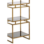 LUCAMBO – комода 5l, 45x35x180 cm, glass smoked+antique bronze