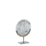 GOUYA - украс на постамент, 25x10x35 cm, grey agate+antique bronze - Image 2