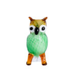 OWL – украс, 8×6,5×14 cm, glass blue purple+brown
