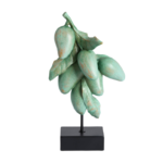 MANGO – украс на постамент, 23,5x15x43,5 cm, green+black