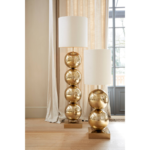 LOVIS – ламба база, ø32×77 cm, light gold