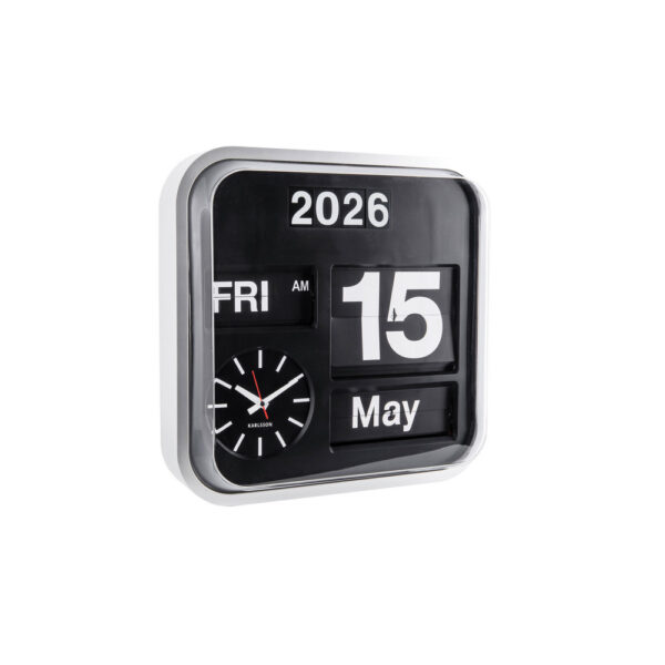 Karlsson Wall Clock Big Flip – часовник Silver