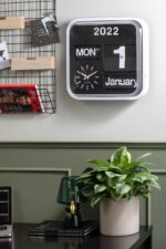 Karlsson Wall Clock Big Flip – часовник Silver