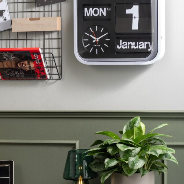 Karlsson Wall Clock Big Flip – часовник Silver