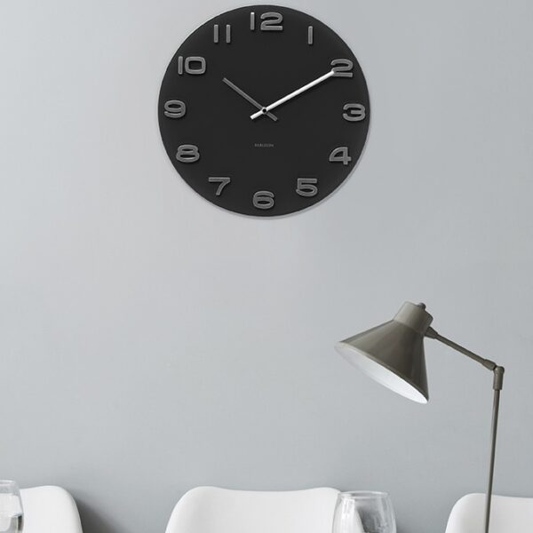 Karlsson Wall Clock Vintage Round – часовник Black