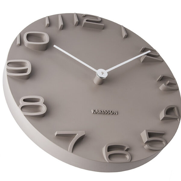 Karlsson Wall Clock On The Edge – часовник Warm grey