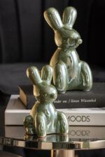 Present Time Statue Balloon Bunny – украс Jungle green plated
