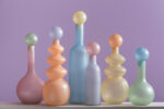Present Time Vase Alegre Botellin Large – вазна Soft blue & soft yellow