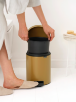 NewIcon Pedal Bin - канта за отпадоци, 5L warm gold - Image 3