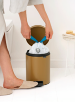NewIcon Pedal Bin - канта за отпадоци, 5L warm gold - Image 4
