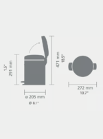 NewIcon Pedal Bin - канта за отпадоци, 5L warm bronze - Image 4