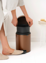 NewIcon Pedal Bin - канта за отпадоци, 5L warm bronze - Image 5