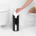 ReNew Toilet Roll Dispenser - држач за резервни ролни тоалетна хартија, Matt Black - Image 4