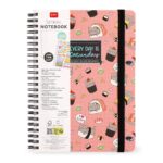 Notebook Spiral Large – тетратка со спирала, голема, линии Sushi Cat - Image 3