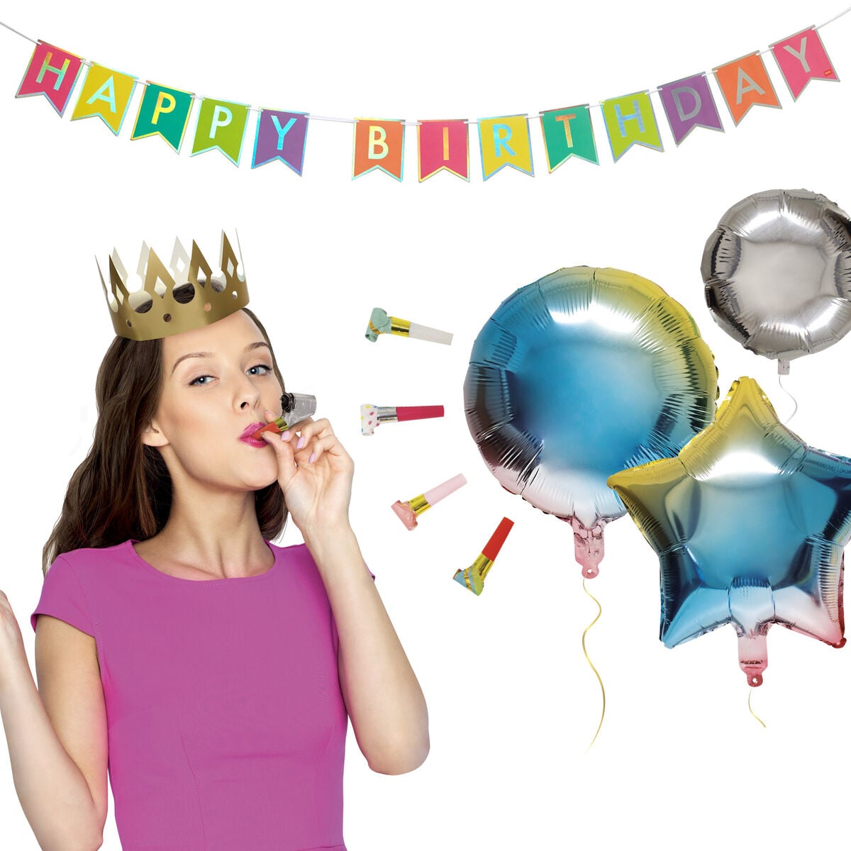 BPD0001-1 It's Party Time - сет балони, Happy Birthday - Image 1
