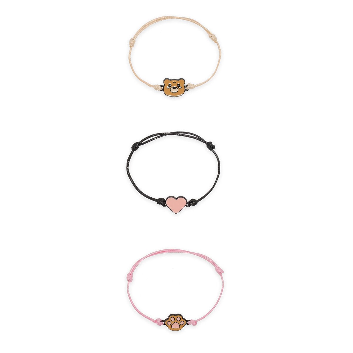BRA0005-1 Better Together - сет од 3 алки, Teddy Bear - Image 1