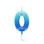 Happy Birthday Candles – свеќа Number 0 – Blue