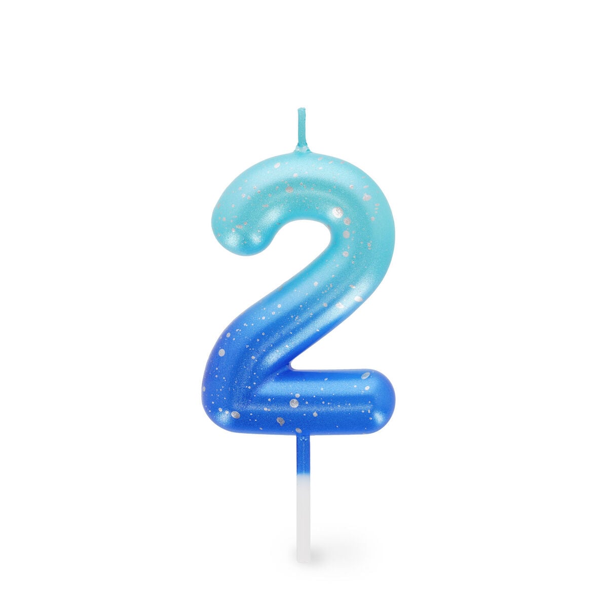 CNU0013-1 Happy Birthday Candles – свеќа Number 2 – Blue - Image 1