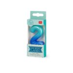 Happy Birthday Candles – свеќа Number 2 – Blue - Image 3