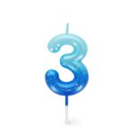 Happy Birthday Candles – свеќа Number 4 – Blue
