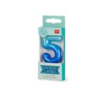 Happy Birthday Candles – свеќа Number 5 – Blue - Image 3