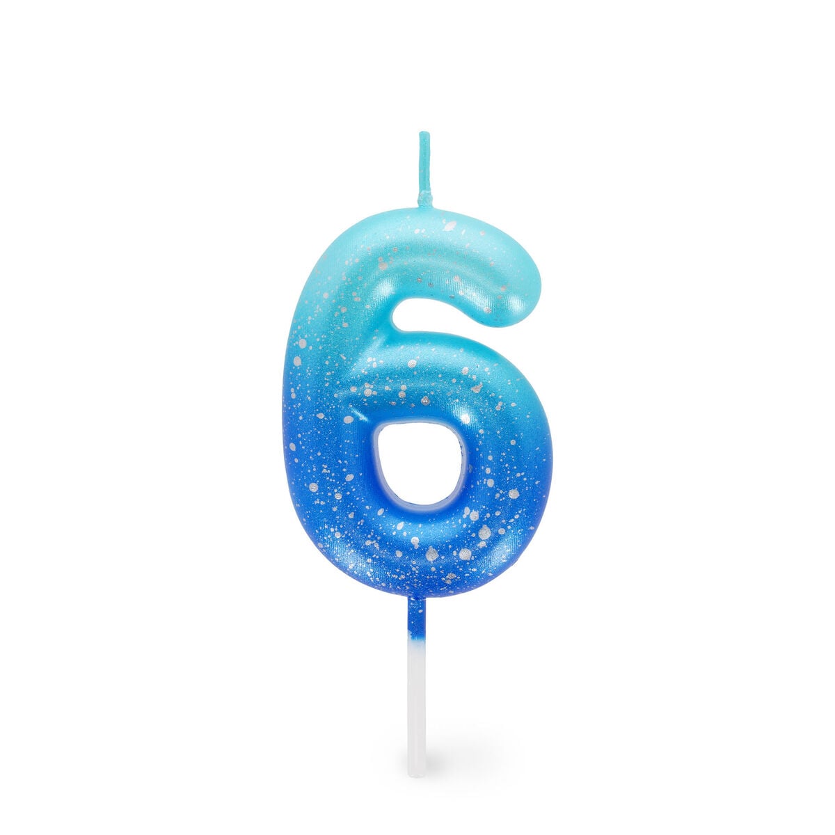 CNU0017-1 Happy Birthday Candles – свеќа Number 6 – Blue - Image 1