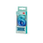 Happy Birthday Candles – свеќа Number 6 – Blue - Image 3