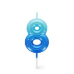 Happy Birthday Candles – свеќа Number 8 – Blue