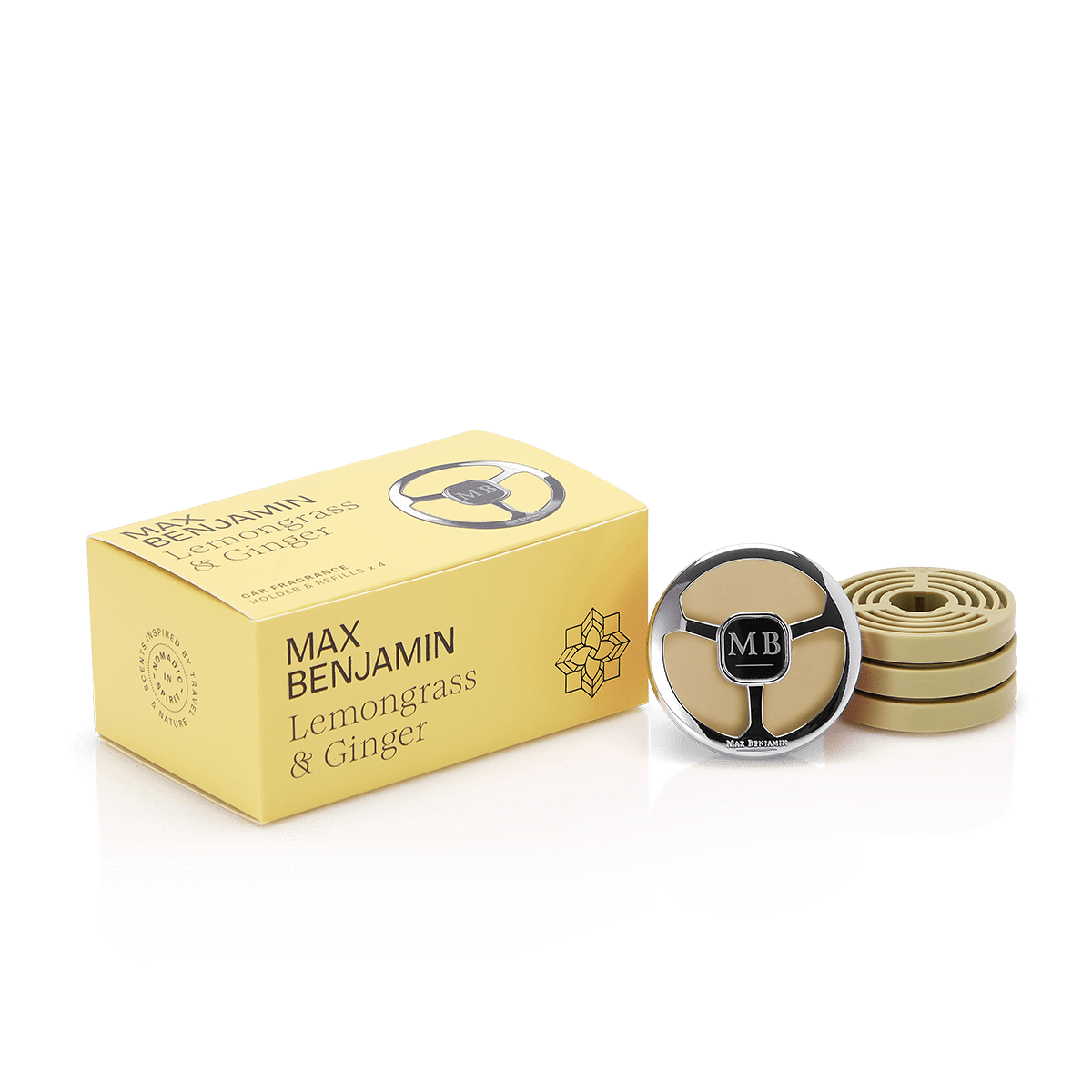 RB-CFGB01-1 Max Benjamin Gift Set – освежувач со 3 рефили Lemongrass and Ginger - Image 1