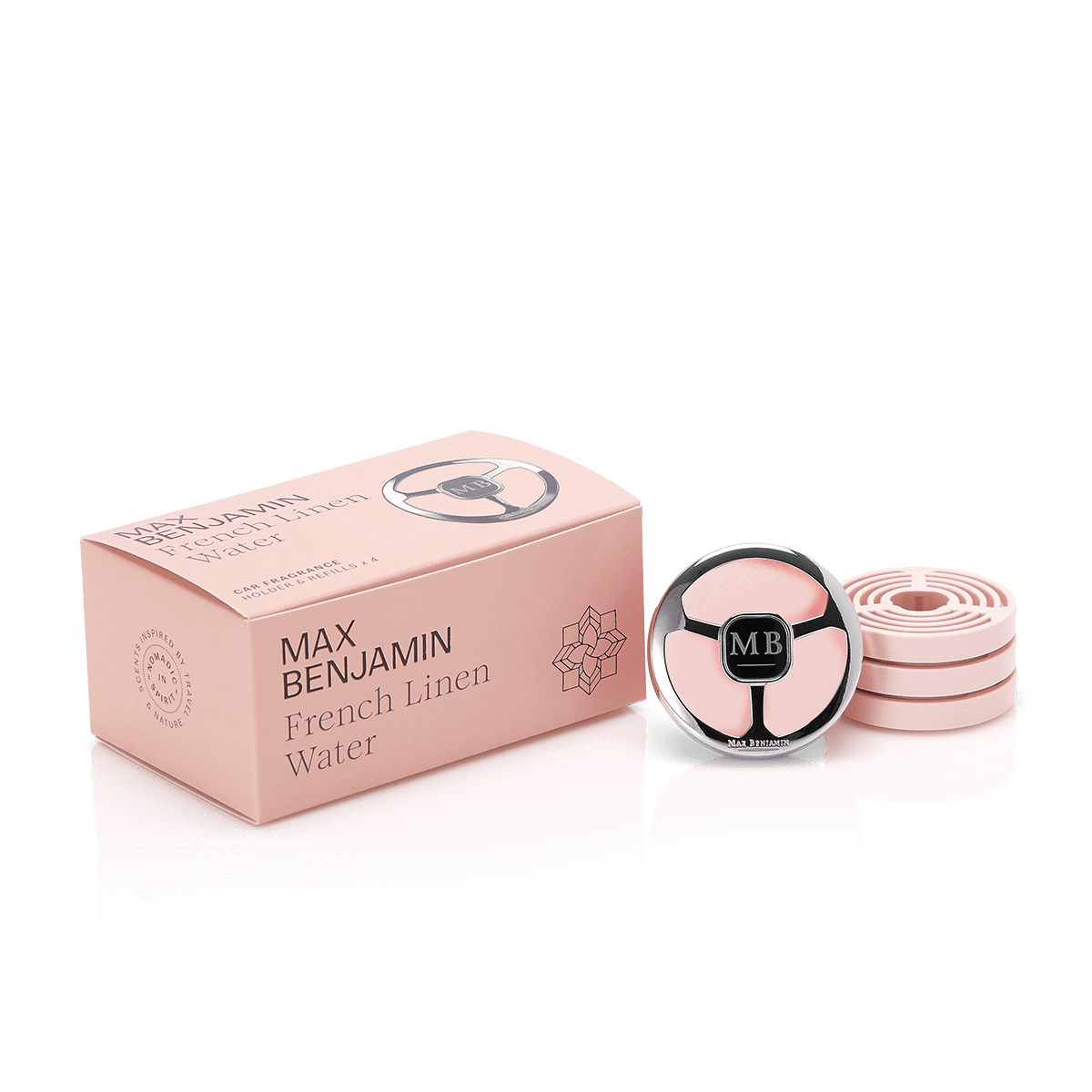 RB-CFGB02-1 Max Benjamin Gift Set – освежувач со 3 рефили French Linen Water - Image 1