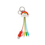 Link Up – сет од 4 кабелчиња за полнење, Rainbow