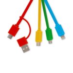 Link Up – сет од 4 кабелчиња за полнење, Rainbow - Image 2
