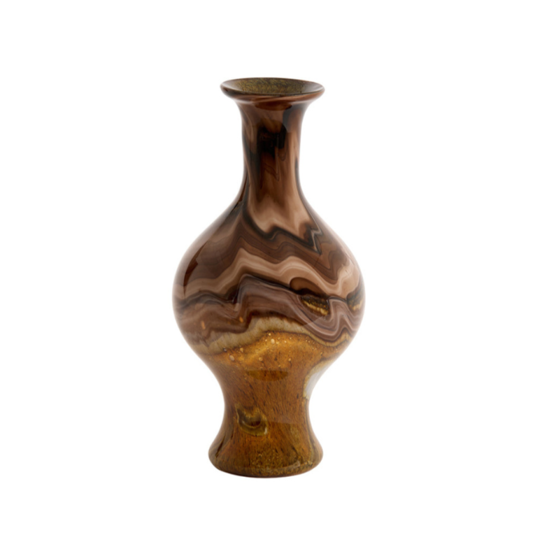 5770083_1 JORVEN - вазна Ø19x40 cm glass brown+cream+black - Image 1
