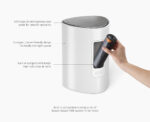 EasyStore 5L Bathroom Bin - корпа за отпадоци, Gloss White - Image 2