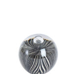 MATHYAS - украс, Ø8x8 cm glass black+white