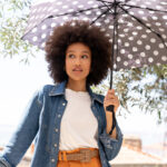 Umbrella Pocket Duomatic - чадор, Dots White - Image 3