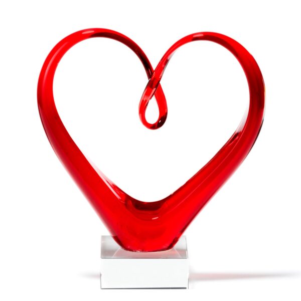 Sculpture HEART 24 cm red - украс - слика 2