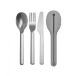 Travel flatware set grey - прибор за јадење
