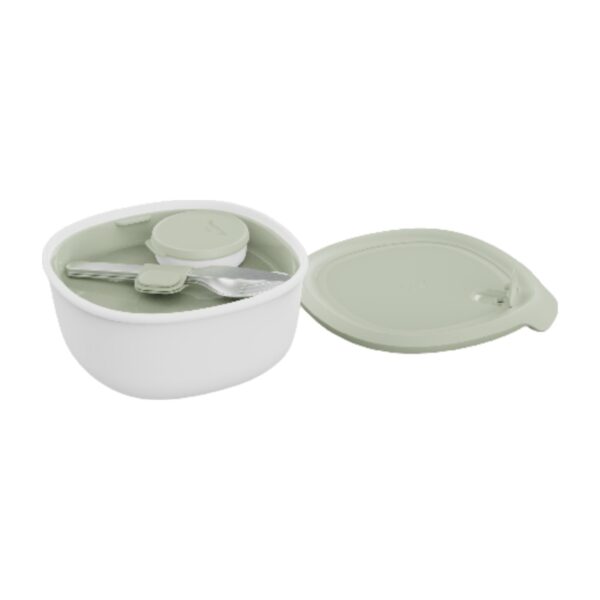Lunchbox with flatware set Sage - Кутија за пренос на храна + прибор