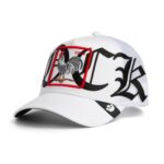Baseball Cap Old English Cock, White - капа - Image 5