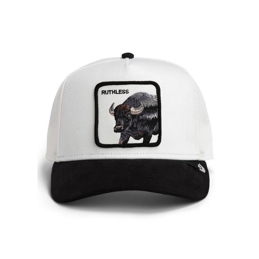 GB-101-2963-DUS02 (1) Baseball Cap Suede Ruthless Bull, Black & White - капа - Image 1