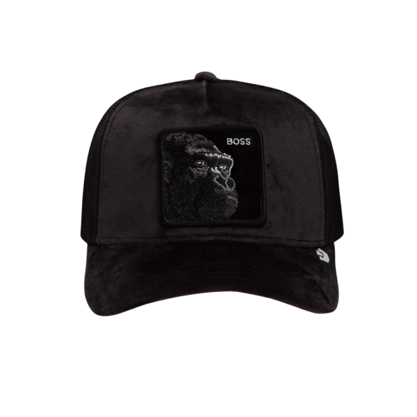 Baseball Cap Velour Boss Gorilla, Black - капа