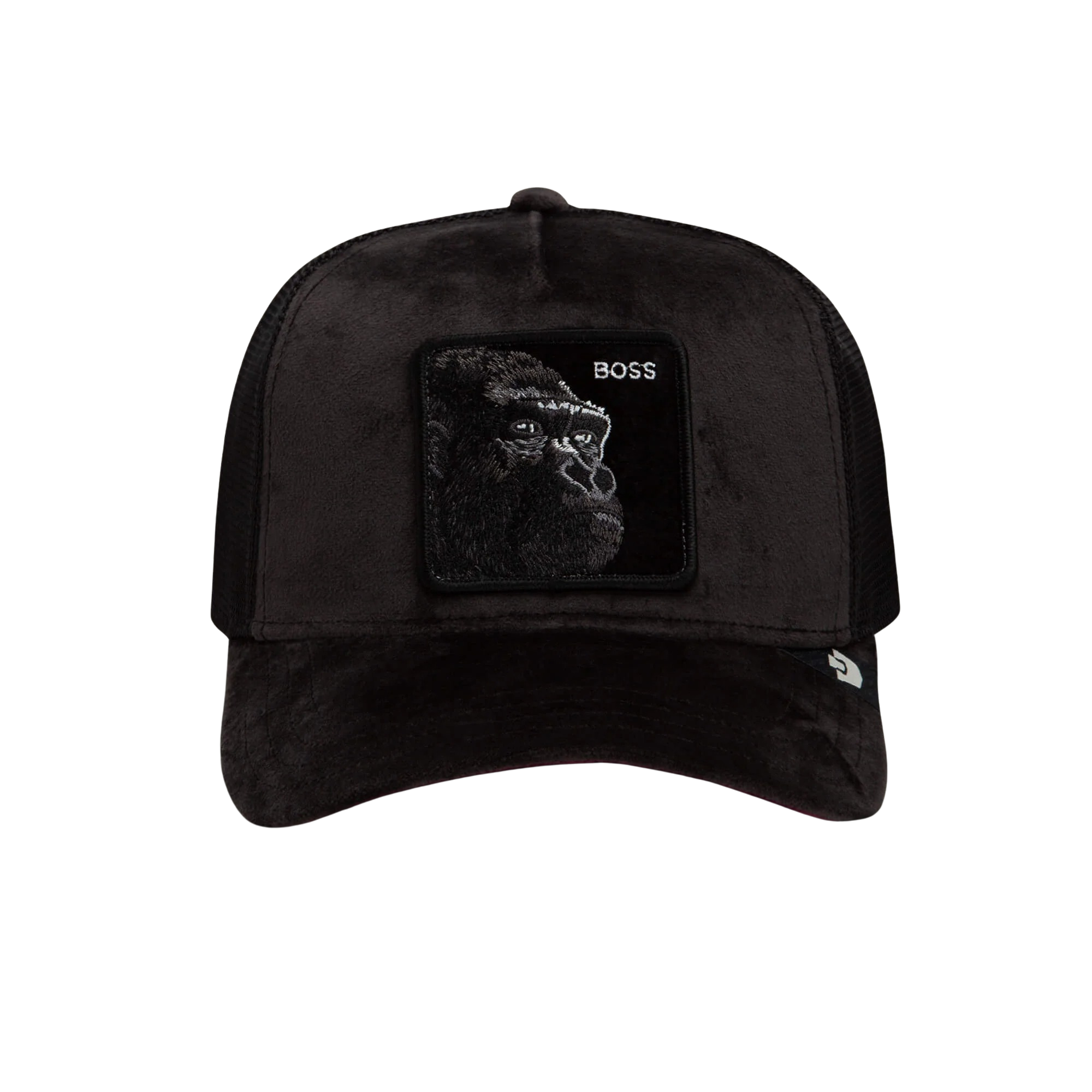 GB-101-3674-VOI01 (1).jpg - Edited Baseball Cap Velour Boss Gorilla, Black - капа - Image 1