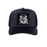Baseball Cap Velour Wise Ass Owl, Blue - капа