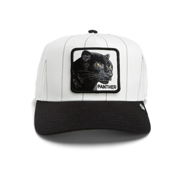 Baseball Cap Pinstripe Panther, White-Black - капа