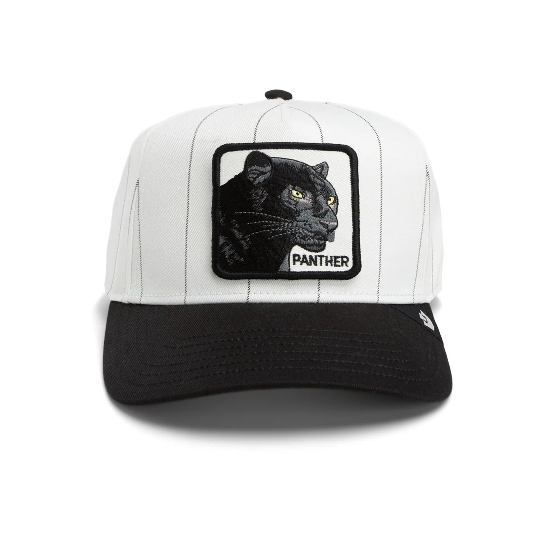 GB-101-4001-GRY05 (1) Baseball Cap Pinstripe Panther, White-Black - капа - Image 1
