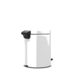 NewIcon Pedal Bin - канта за отпадоци, 5L white - Image 3